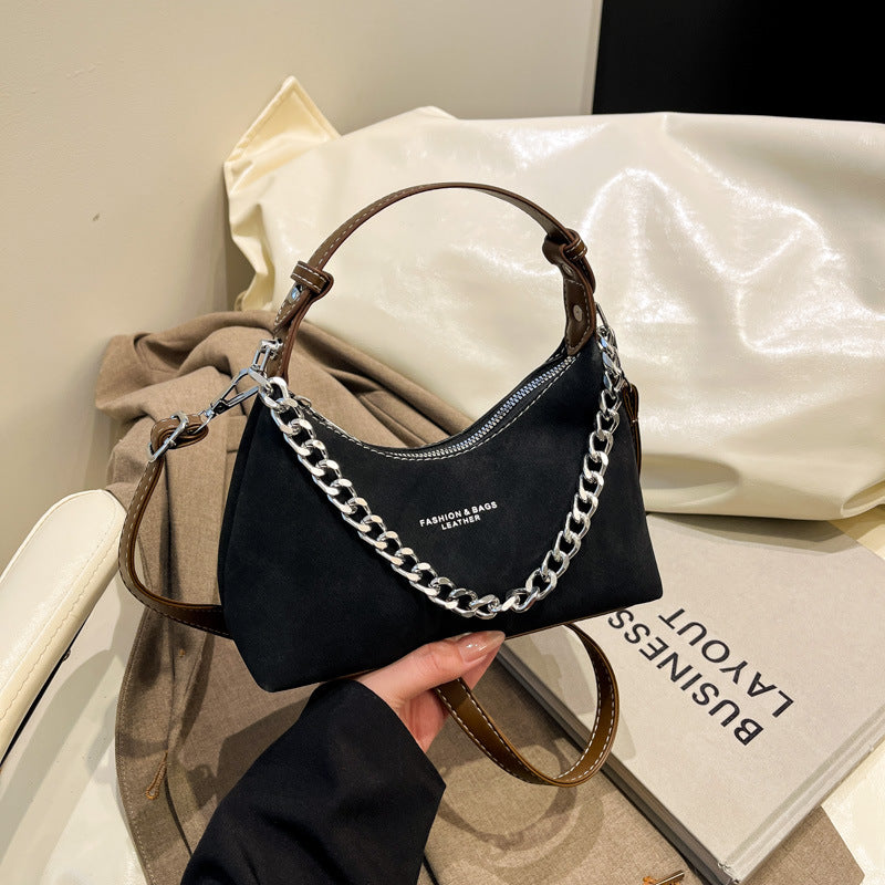 Autumn Winter Vintage Matte Bag for Women 2025 New Trendy Niche Handbag Small Tote Bag Popular Hot-Selling Crossbody Bag