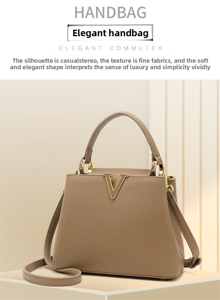 Women's Handbag 2025 Fashion Versatile Bucket Bag High-end Feel Large Capacity Commuter Crossbody Bag Women's Bag