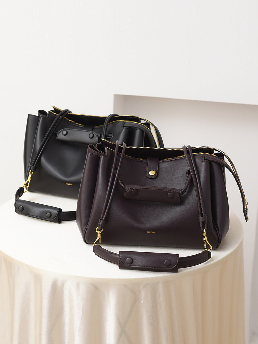 Crossbody Bag Autumn Winter New Bag Women L Brand Same Style Large Capacity Tote Bag Simple Soft Leather Commuter Bag Women Cross-border