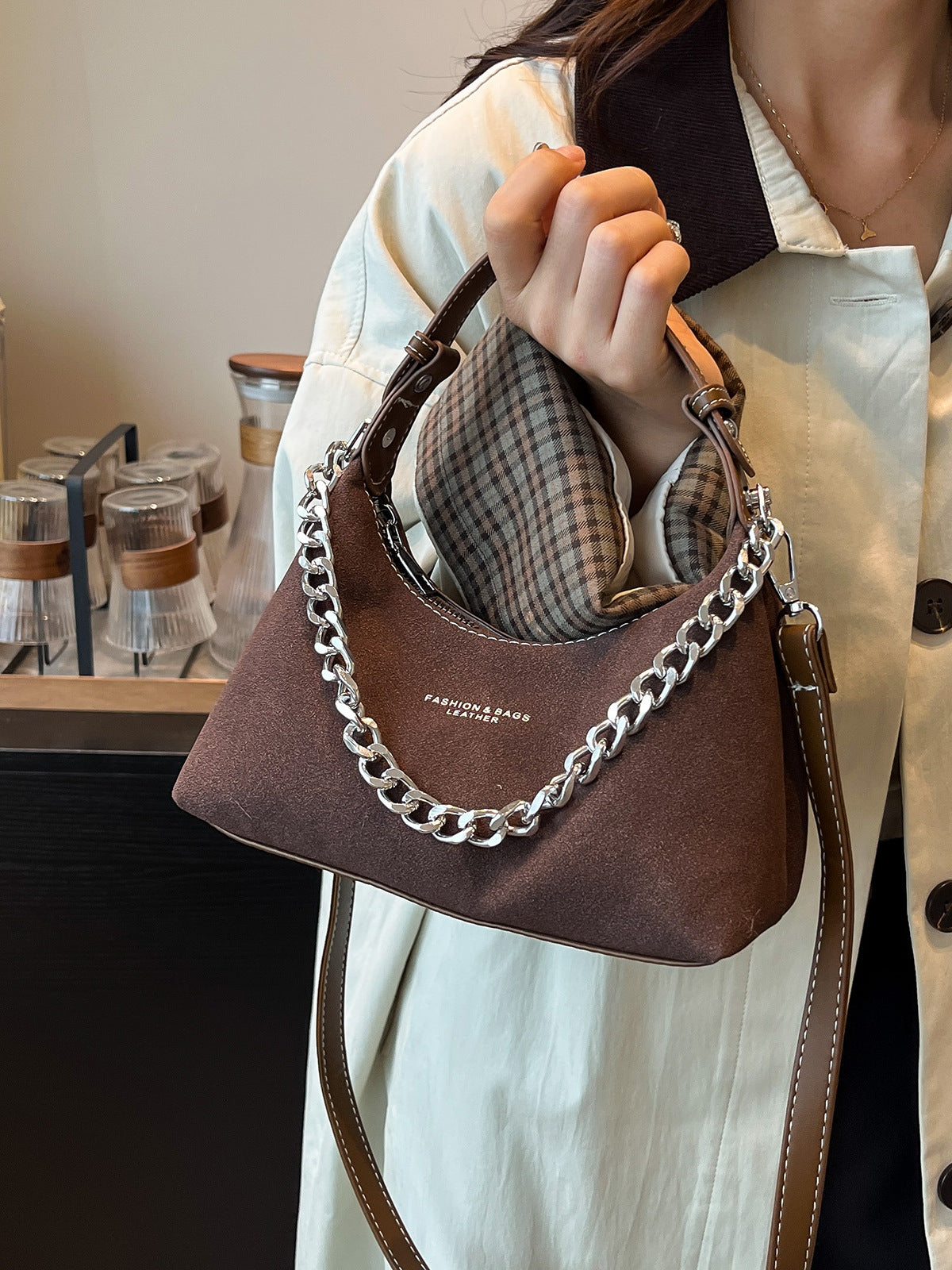 Autumn Winter Vintage Matte Bag for Women 2025 New Trendy Niche Handbag Small Tote Bag Popular Hot-Selling Crossbody Bag