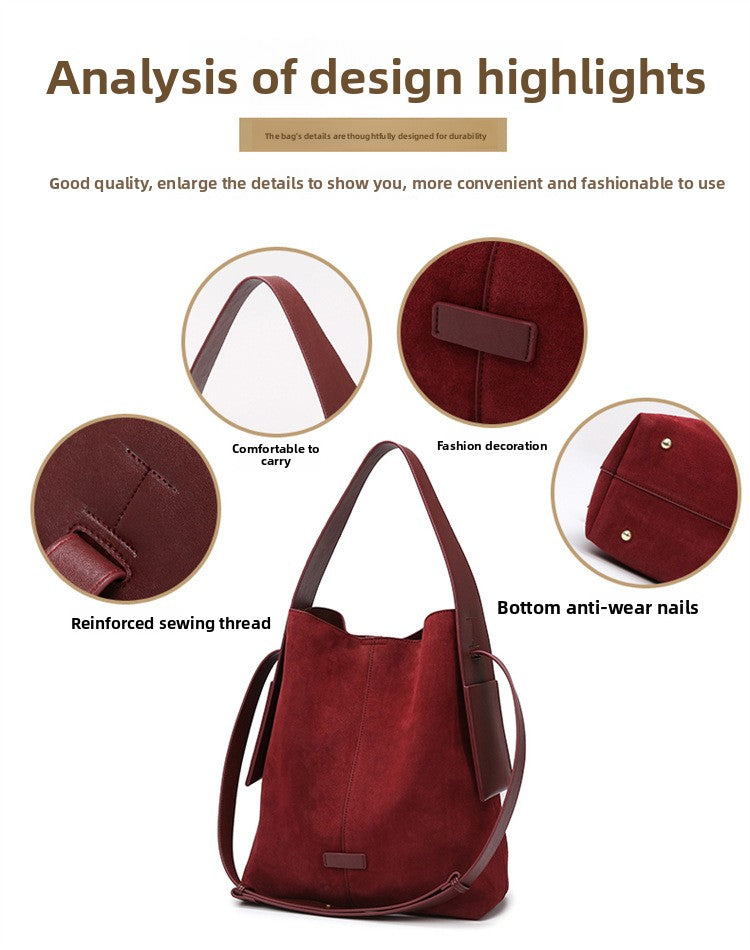 2025 New Fashion Matte Shoulder Bag Large Capacity High-end Handbag Commuter Bag for Women