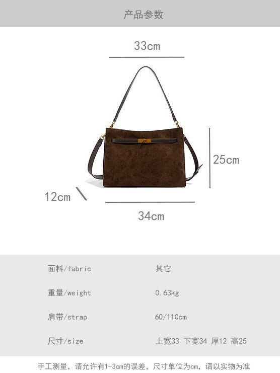 Tote Bag Autumn Winter High-end Matte Women's Bag New Large Capacity Simple Commuter Bag Cross-border Single Shoulder Crossbody Bag