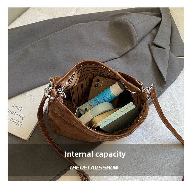 Vintage Suede Crossbody Bag for Women