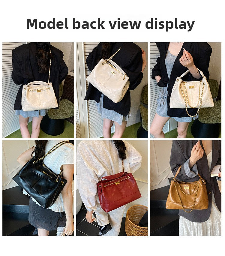 Commuting Large Capacity Bag for Women 2025 New Fashion Versatile Chain Shoulder Crossbody Bag High-end Handbag