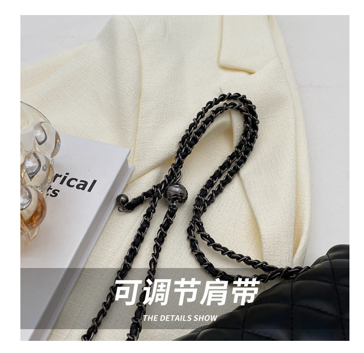 High-Quality Texture Bag for Women Autumn Winter 2025 New Trendy Fashion Quilted Chain Bag Niche Ladies Single Shoulder Crossbody Bag
