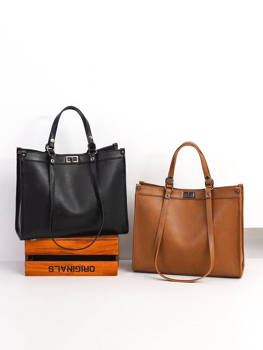 Handbag for Women with High-End Vintage Feel, New Commuter Bag, Large Capacity Tote Bag for Autumn and Winter, Cross-Border Wholesale