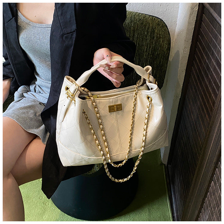 Commuting Large Capacity Bag for Women 2025 New Fashion Versatile Chain Shoulder Crossbody Bag High-end Handbag