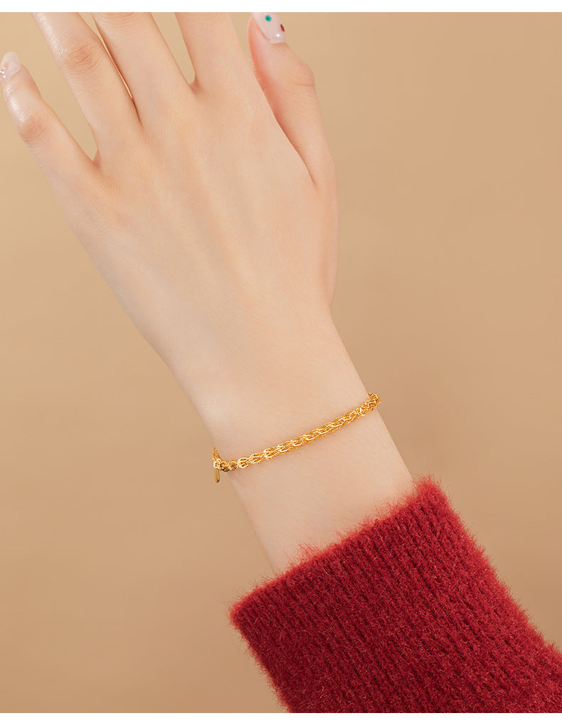 Phoenix Tail Pure Silver 925 Bracelet for Women, Light Luxury Niche Design Hollow Bracelet, New Chinese Style Ins Style Ring Buckle Jewelry