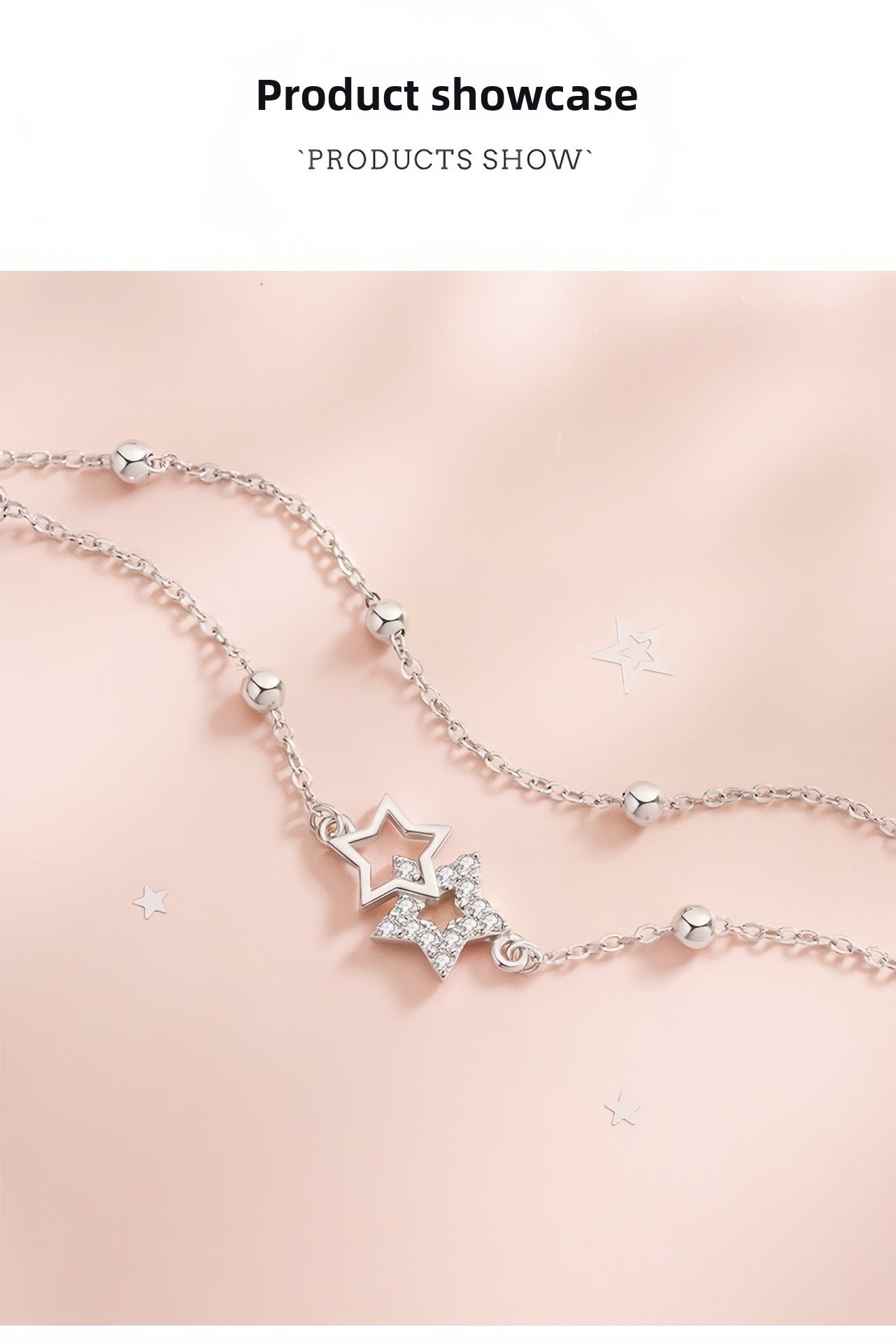 S925 Sterling Silver Starry Sky Story Bracelet for Women Korean Version Light Luxury Exquisite Ins Style Niche Design Gift for Girlfriend