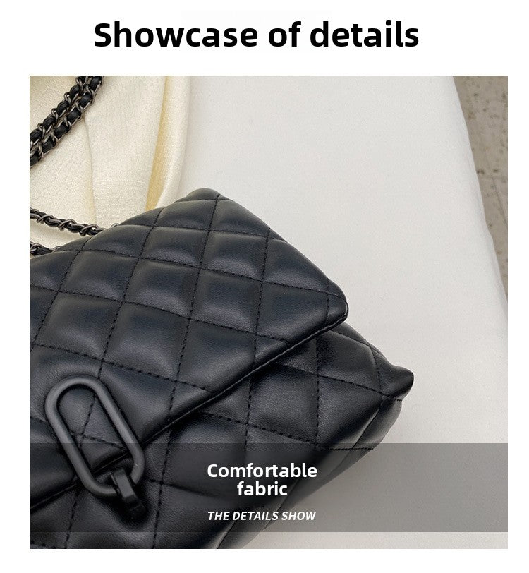 High-Quality Texture Bag for Women Autumn Winter 2025 New Trendy Fashion Quilted Chain Bag Niche Ladies Single Shoulder Crossbody Bag
