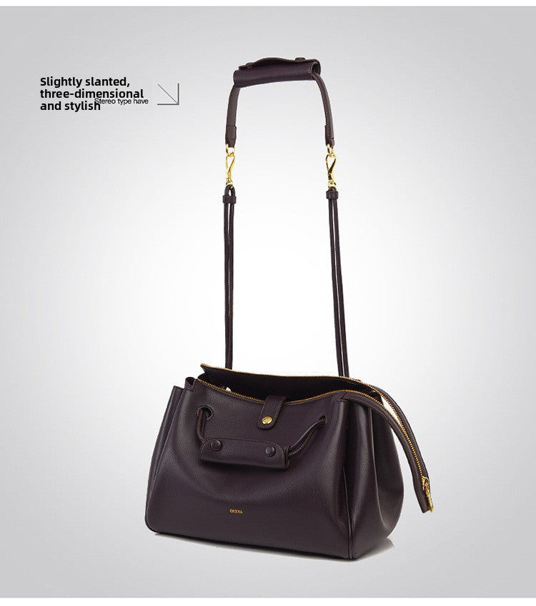 Crossbody Bag Autumn Winter New Bag Women L Brand Same Style Large Capacity Tote Bag Simple Soft Leather Commuter Bag Women Cross-border