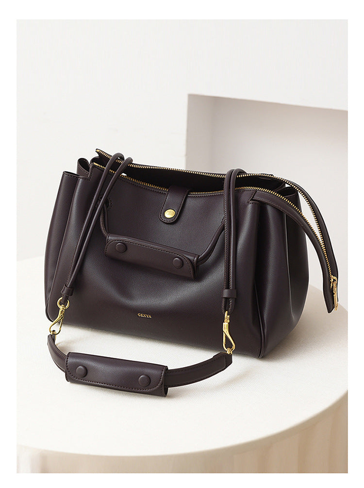 Crossbody Bag Autumn Winter New Bag Women L Brand Same Style Large Capacity Tote Bag Simple Soft Leather Commuter Bag Women Cross-border