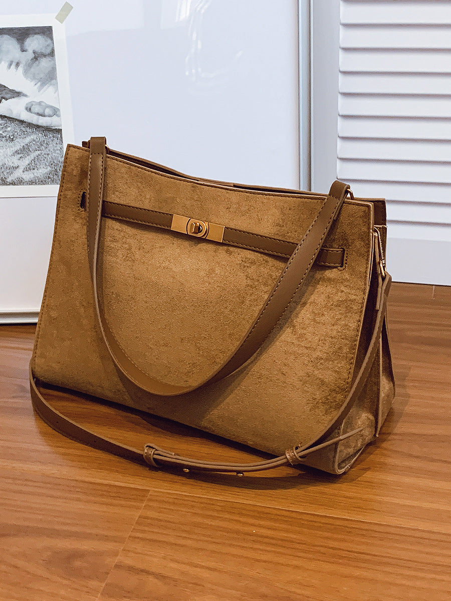 Tote Bag Autumn Winter High-end Matte Women's Bag New Large Capacity Simple Commuter Bag Cross-border Single Shoulder Crossbody Bag