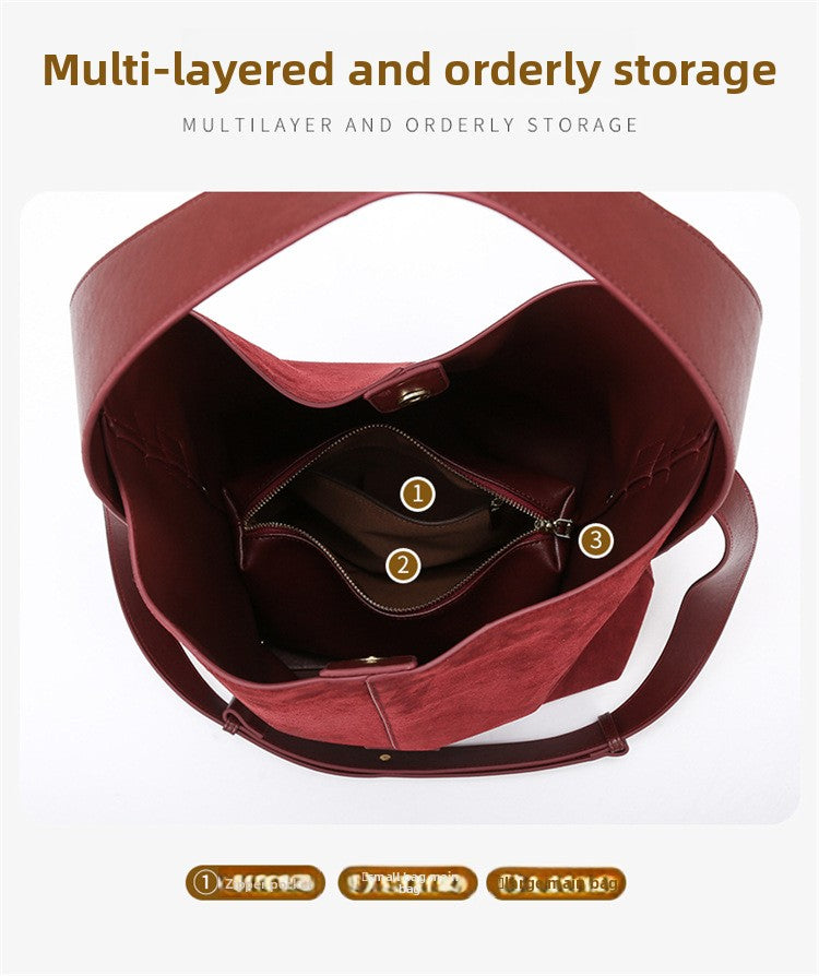 2025 New Fashion Matte Shoulder Bag Large Capacity High-end Handbag Commuter Bag for Women