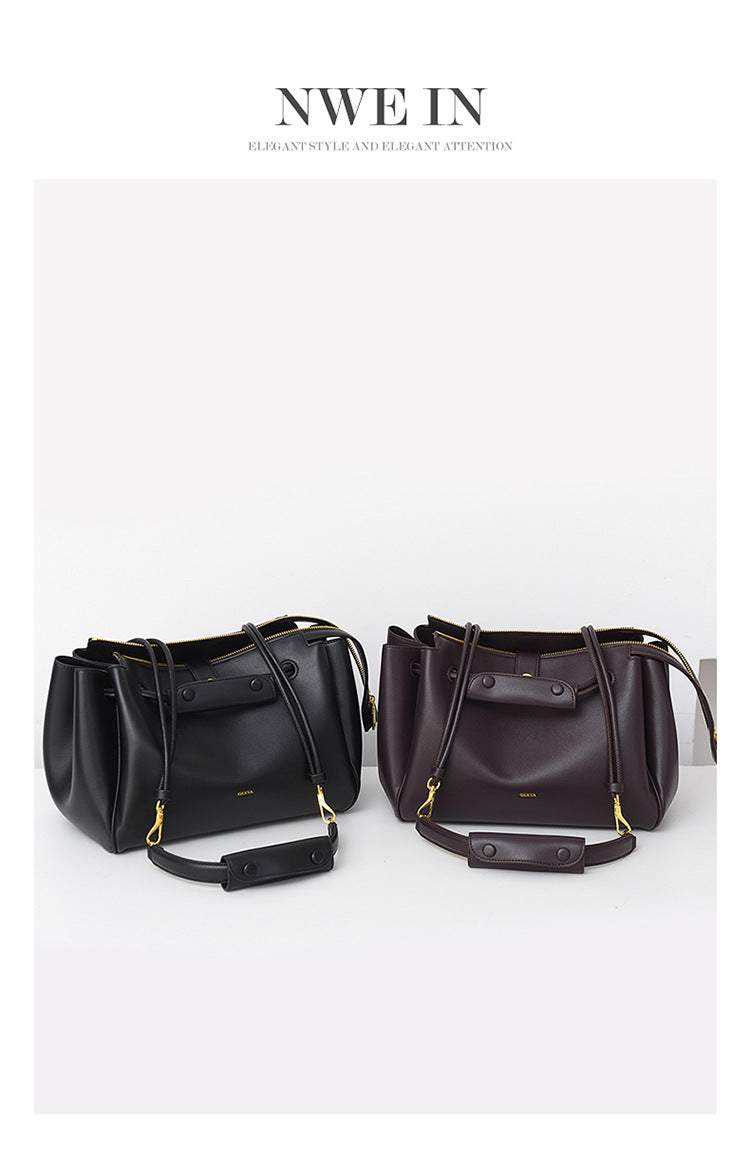 Crossbody Bag Autumn Winter New Bag Women L Brand Same Style Large Capacity Tote Bag Simple Soft Leather Commuter Bag Women Cross-border