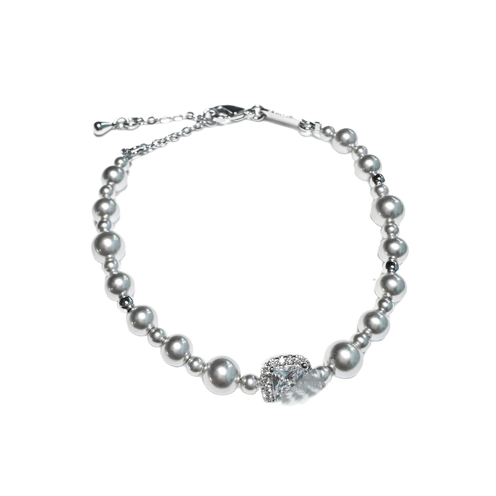 Pearl Bubble Sugar Cube Necklace for Women, Niche Design, High-End Feel, Light Luxury, Exquisite Versatile Collarbone Chain Necklace