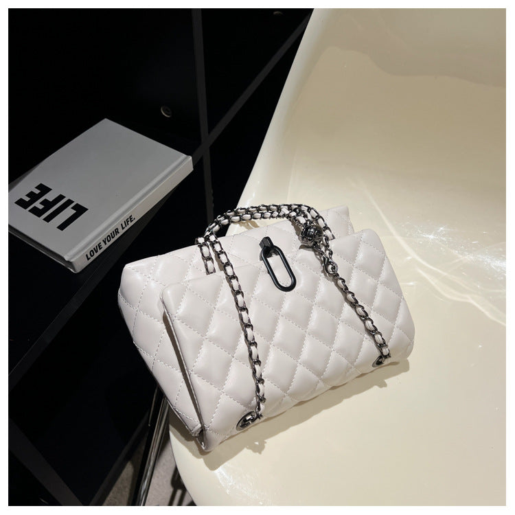 High-Quality Texture Bag for Women Autumn Winter 2025 New Trendy Fashion Quilted Chain Bag Niche Ladies Single Shoulder Crossbody Bag