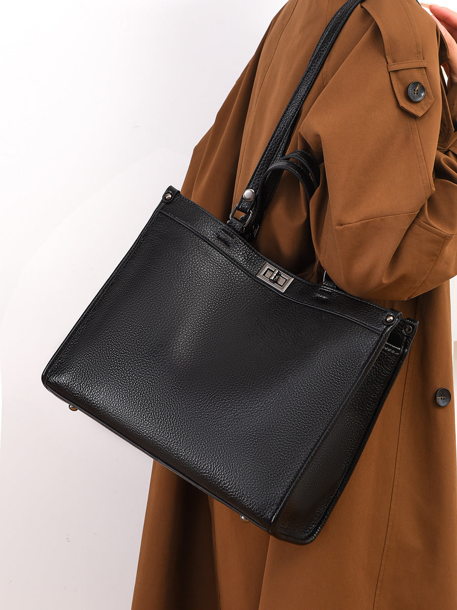 Handbag for Women with High-End Vintage Feel, New Commuter Bag, Large Capacity Tote Bag for Autumn and Winter, Cross-Border Wholesale