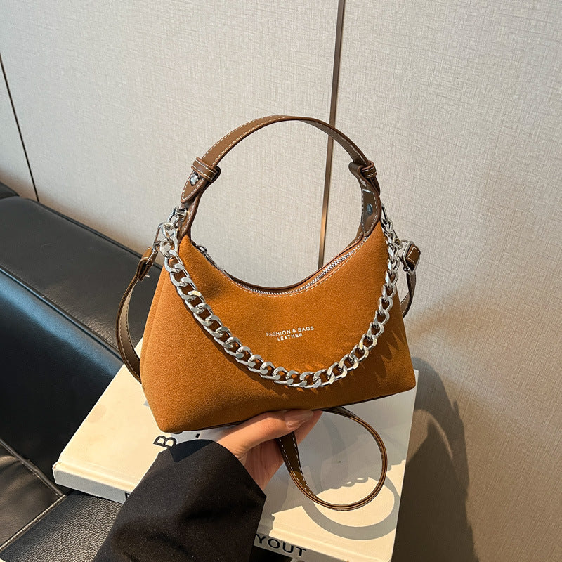 Autumn Winter Vintage Matte Bag for Women 2025 New Trendy Niche Handbag Small Tote Bag Popular Hot-Selling Crossbody Bag