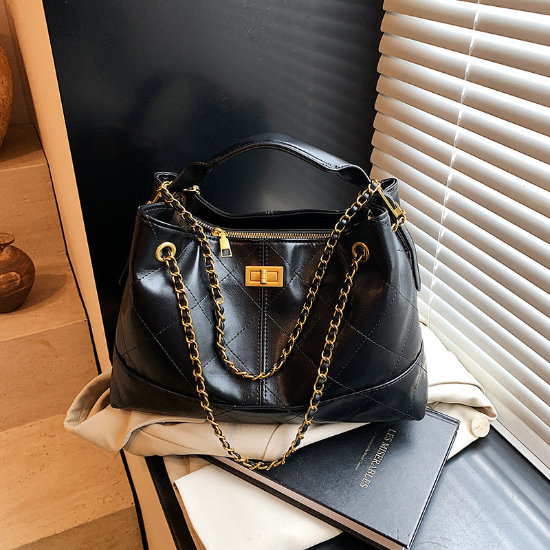 Commuting Large Capacity Bag for Women 2025 New Fashion Versatile Chain Shoulder Crossbody Bag High-end Handbag