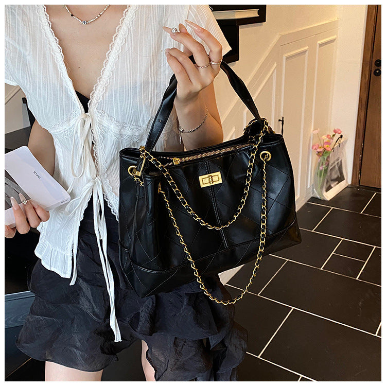 Commuting Large Capacity Bag for Women 2025 New Fashion Versatile Chain Shoulder Crossbody Bag High-end Handbag