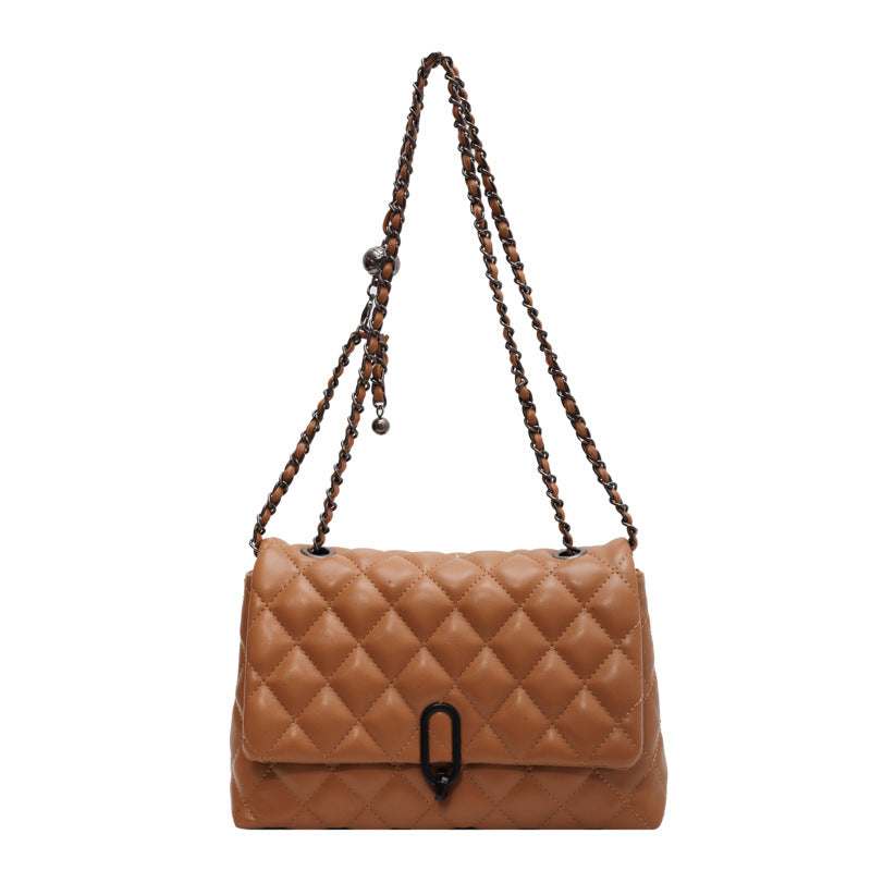 High-Quality Texture Bag for Women Autumn Winter 2025 New Trendy Fashion Quilted Chain Bag Niche Ladies Single Shoulder Crossbody Bag